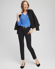 Chico's Clothing Slub 3/4 Sleeve Tee
