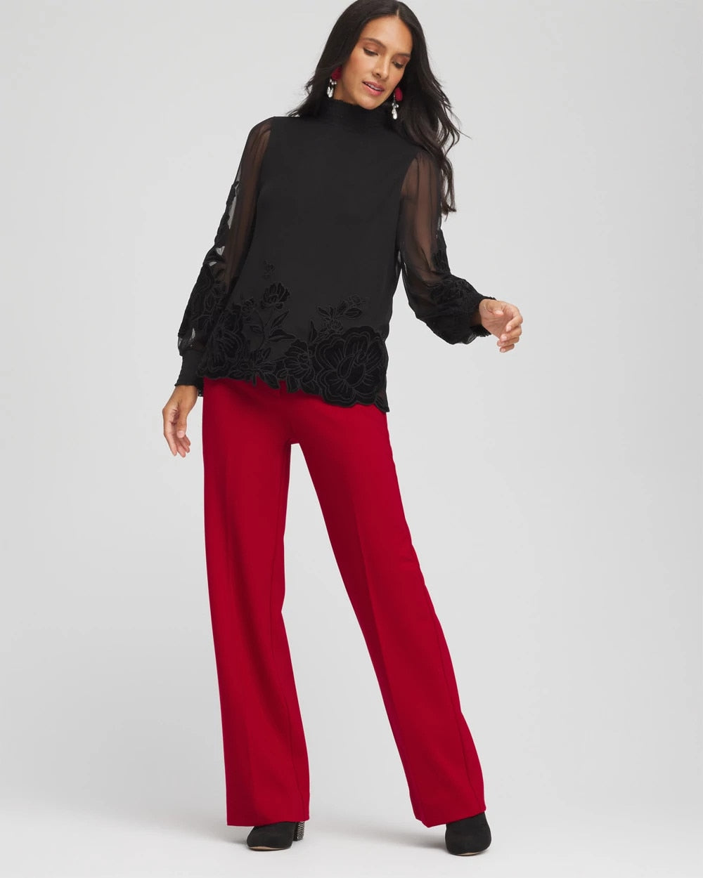 Chico's Clothing Emme Wide-Leg Trouser Ponte Pants