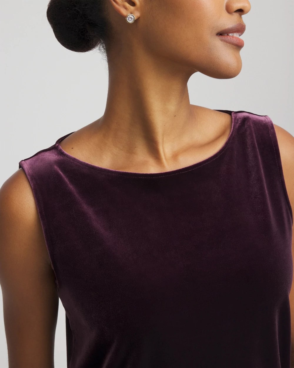 Chico's Clothing Travelers™ Velvet Side-Slit Tank