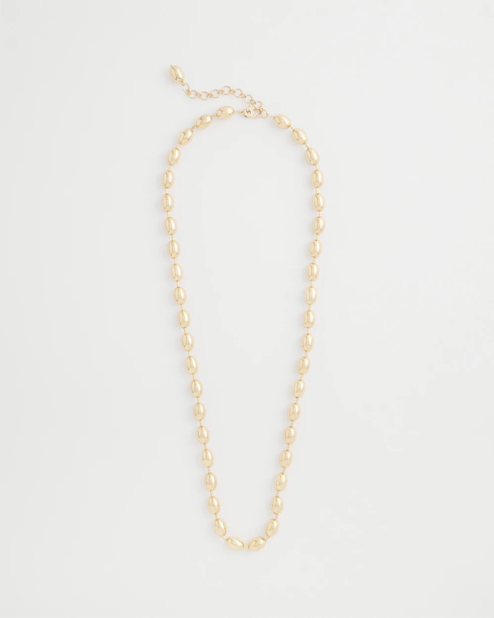 Chico's Jewelry Gold Bead Long Single-Strand Necklace