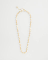 Chico's Jewelry Gold Bead Long Single-Strand Necklace