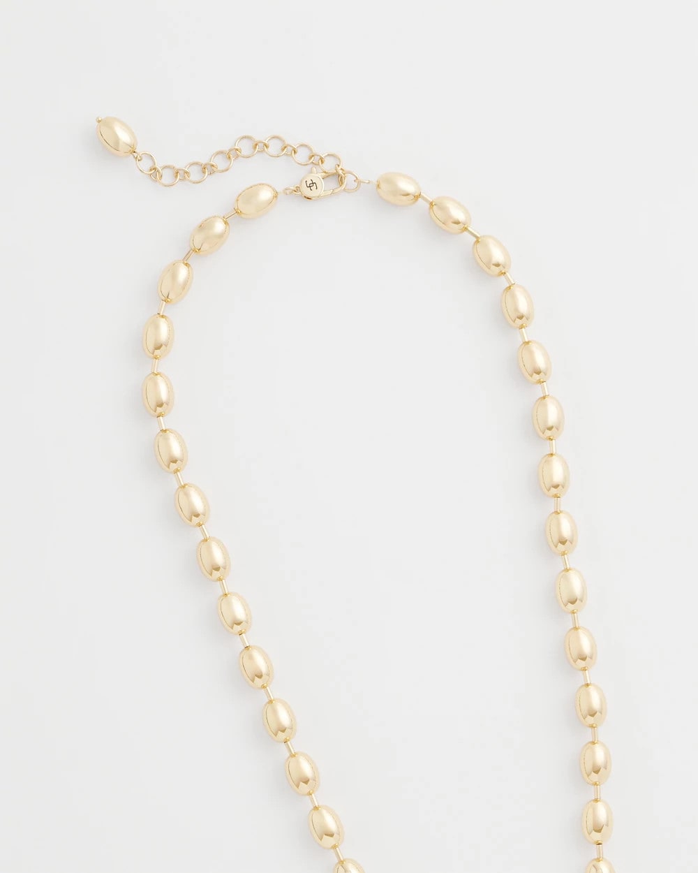 Chico's Jewelry Gold Bead Long Single-Strand Necklace