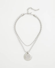 Chico's Jewelry Short Silver Ball Chain Pendant
