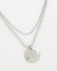 Chico's Jewelry Short Silver Ball Chain Pendant