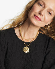 Chico's Jewelry Short Gold Ball Chain Pendant