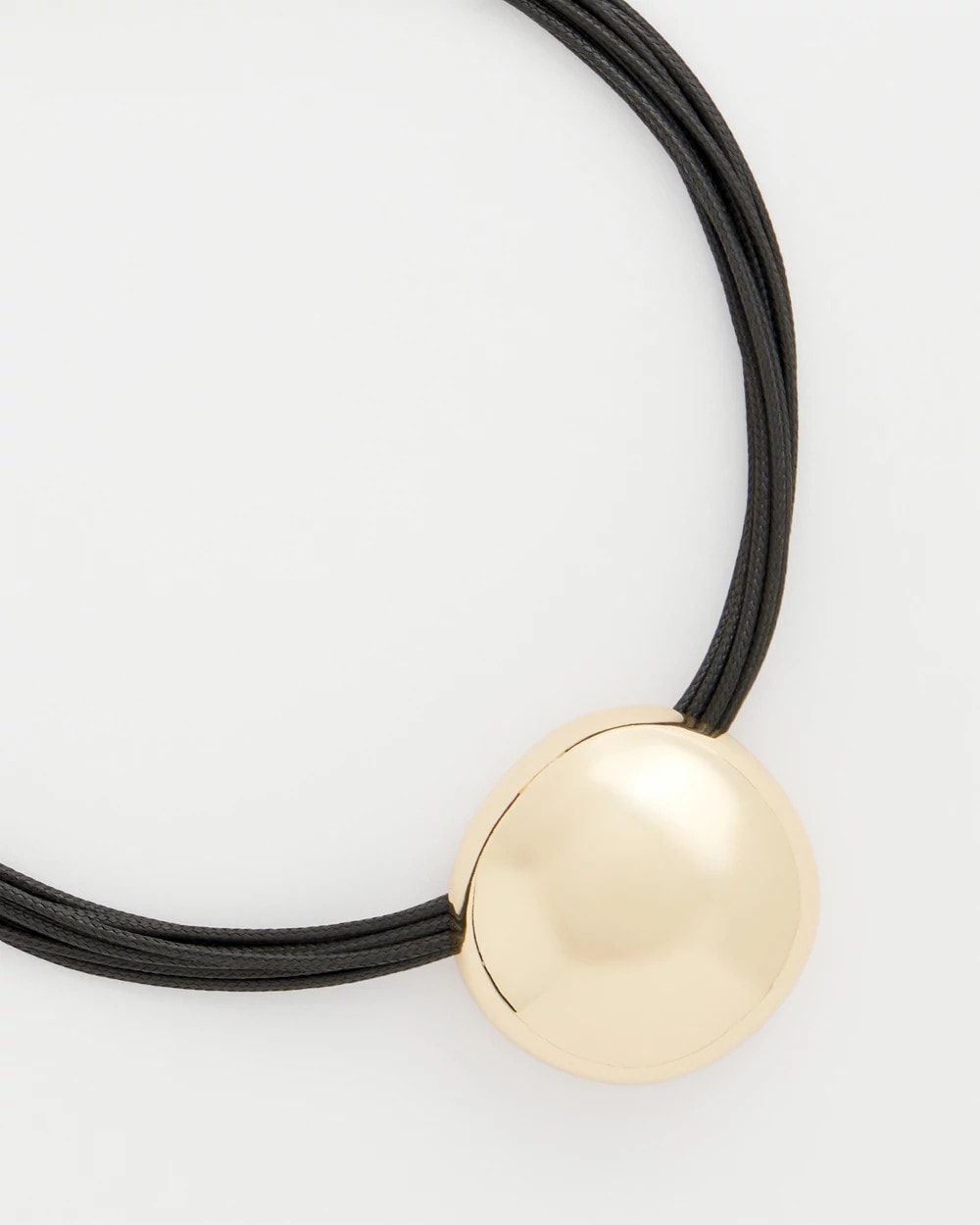 Chico's Jewelry Gold Pendant Cord Necklace