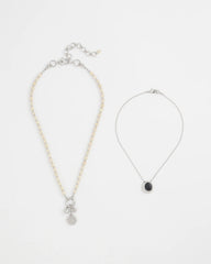 Chico's Jewelry Short Double Strand Pendant