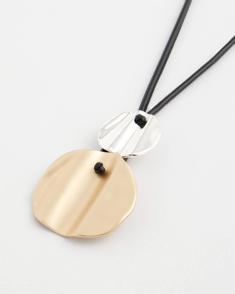 Chico's Jewelry Crinkle Mixed Metal Pendant