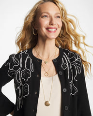 Chico's Jewelry Gold Triple Pendant Necklace