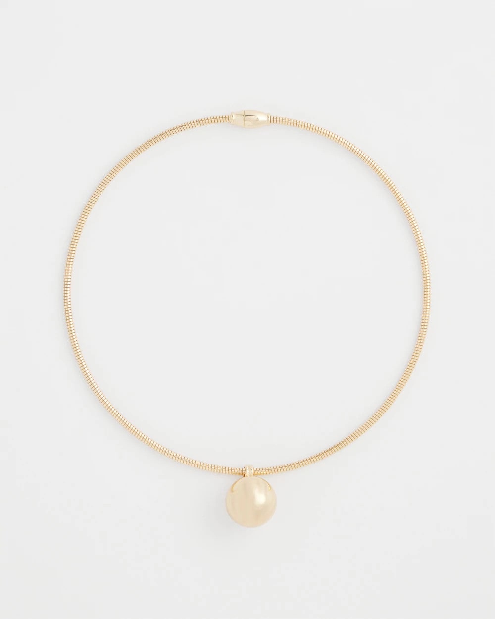 Chico's Jewelry Gold Bead Collar Necklace
