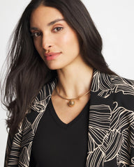 Chico's Jewelry Gold Bead Collar Necklace
