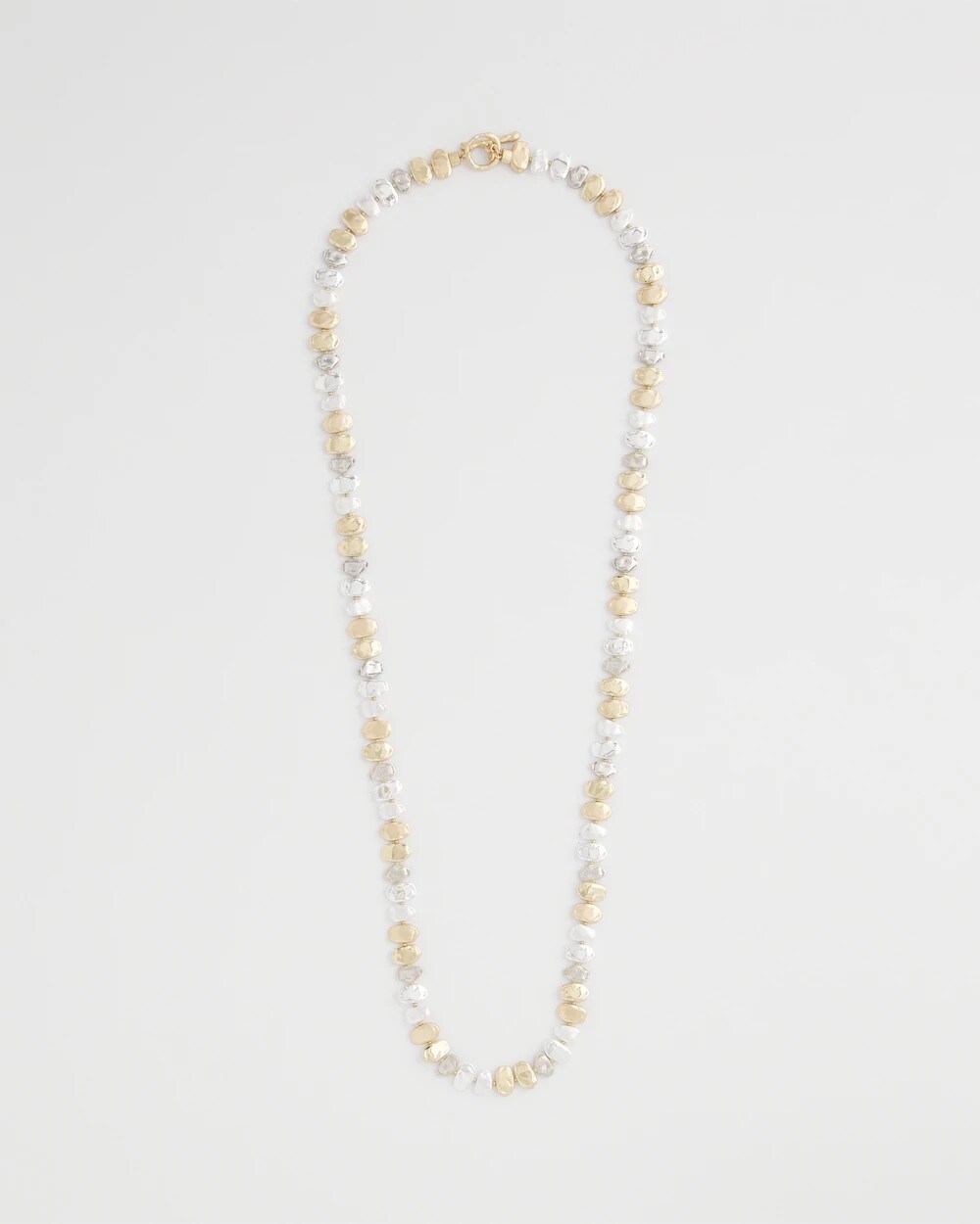 Chico's Jewelry Mixed Metal Long Single Strand Necklace