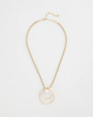 Chico's Jewelry Pearl and Gold Pendant