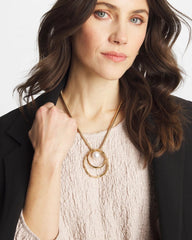 Chico's Jewelry Pearl and Gold Pendant