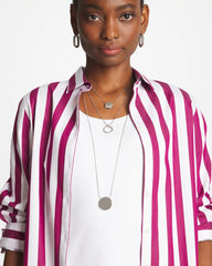 Chico's Jewelry Silver Triple Pendant Necklace