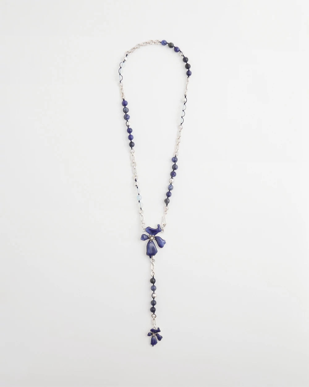 Chico's Jewelry Blue Flower Long Y-Necklace