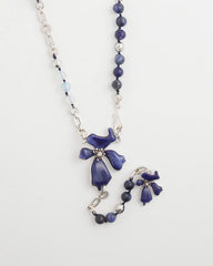 Chico's Jewelry Blue Flower Long Y-Necklace