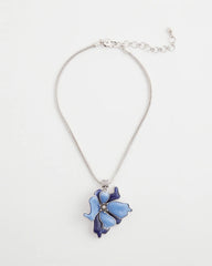 Chico's Jewelry Blue Flower Pendant