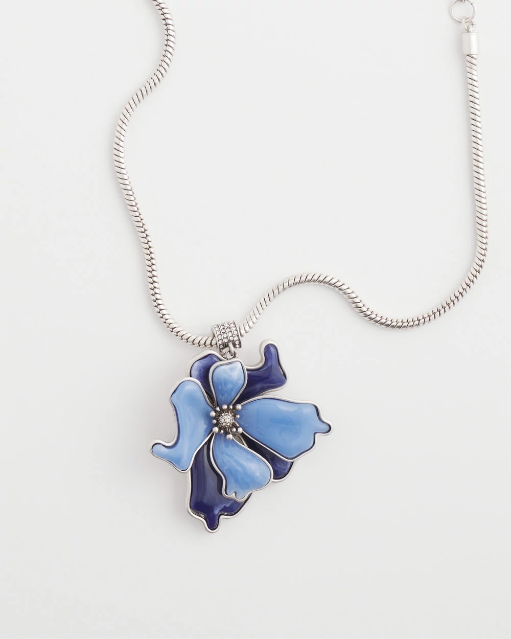 Chico's Jewelry Blue Flower Pendant
