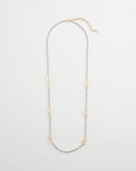 Chico's Jewelry Mixed Metal Link Long Necklace