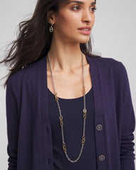 Chico's Jewelry Mixed Metal Link Long Necklace