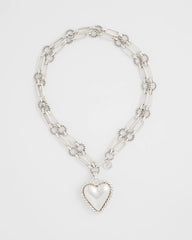 Chico's Jewelry Heart Twice As Nice Pendant Necklace