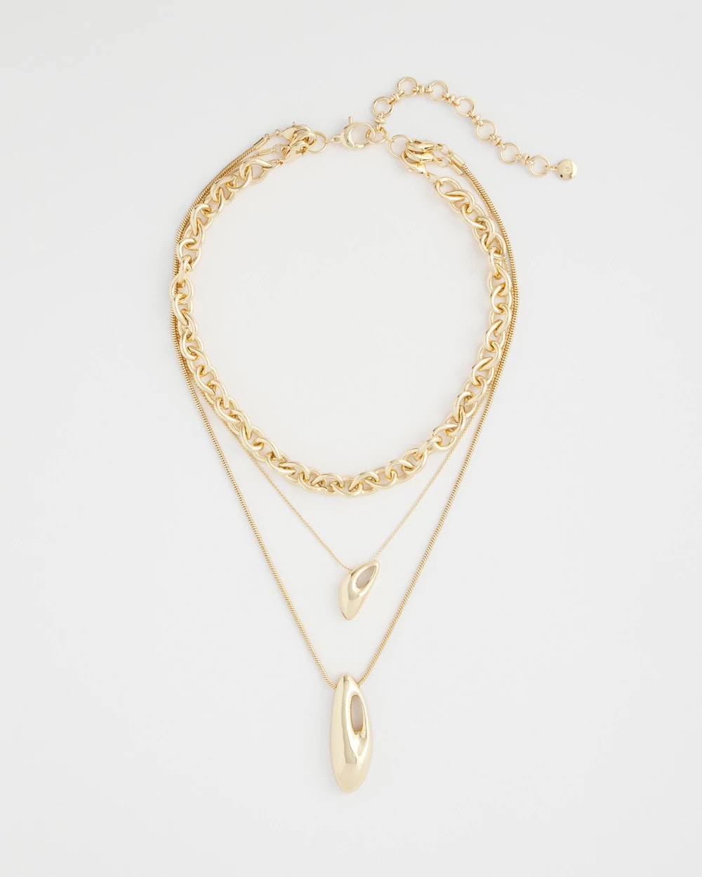 Chico's Jewelry Convertible Three-Strand Pendant Necklace