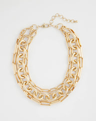 Chico's Jewelry Convertible Three-Strand Chain Necklace
