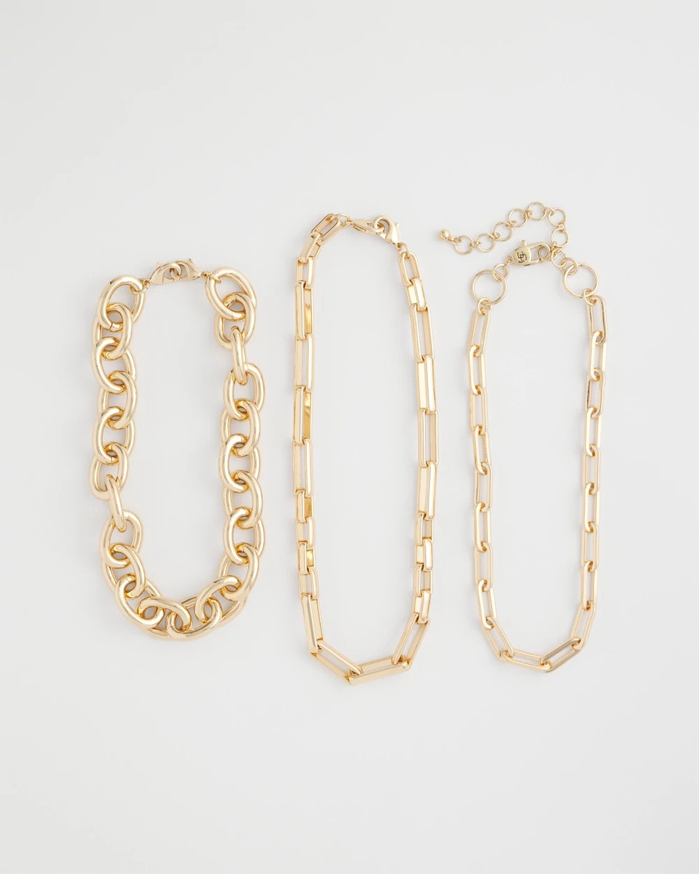 Chico's Jewelry Convertible Three-Strand Chain Necklace