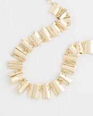Chico's Jewelry Gold Wave Collar Necklace