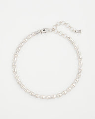 Chico's Jewelry Silvertone Bamboo Collar Necklace