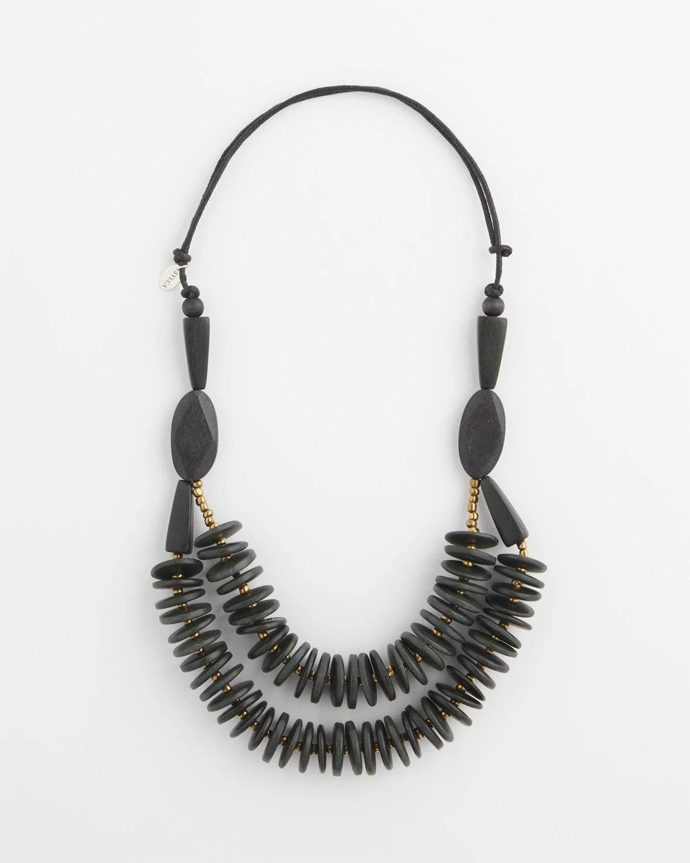 Chico's Jewelry SYLCA® x Chico's Black Disk Bead Statement Necklace