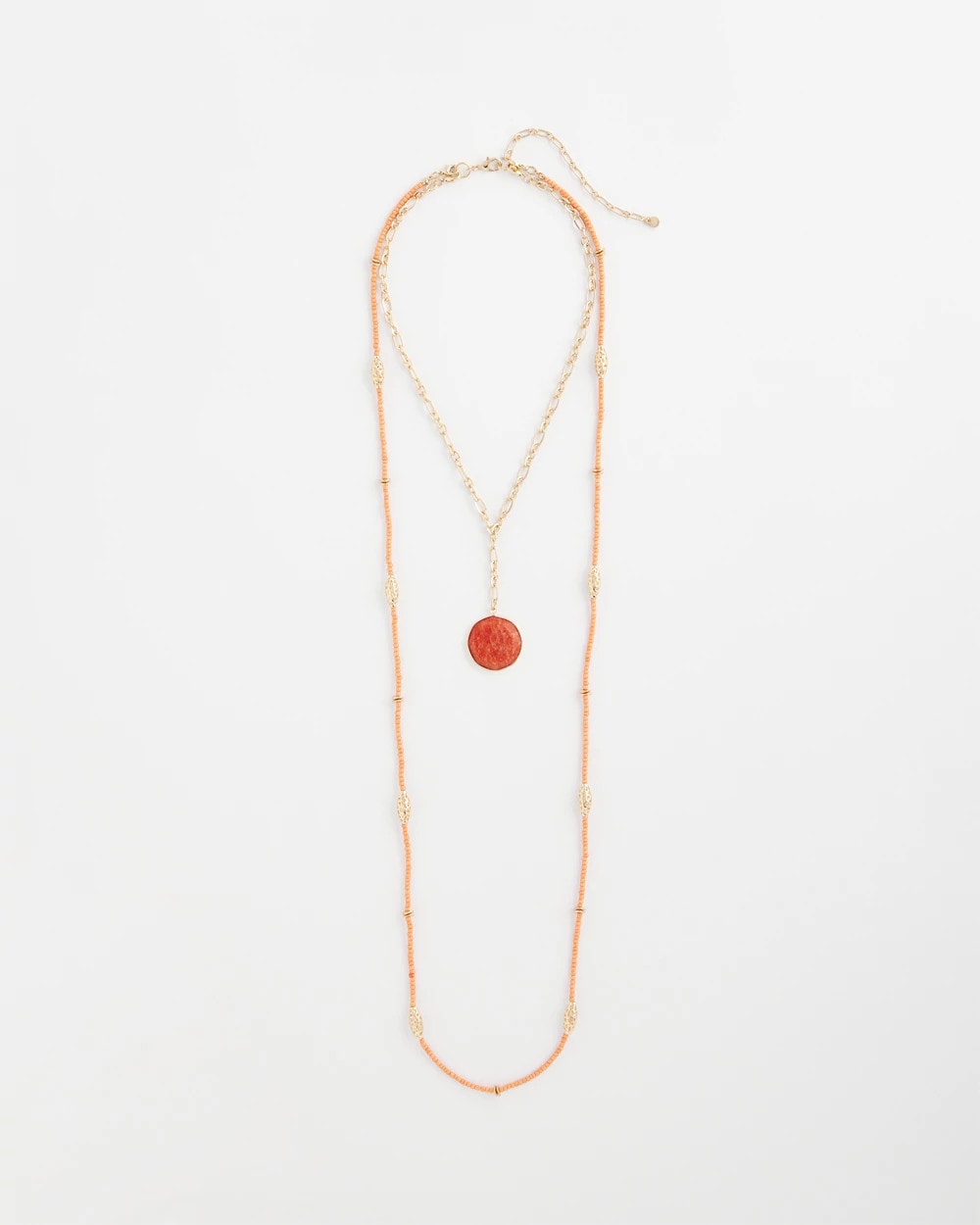 Chico's Jewelry Convertible Beaded Pendant Necklace