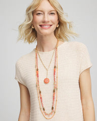 Chico's Jewelry Convertible Beaded Pendant Necklace