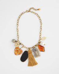 Chico's Jewelry Charm & Stone Short Necklace