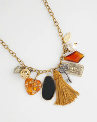 Chico's Jewelry Charm & Stone Short Necklace