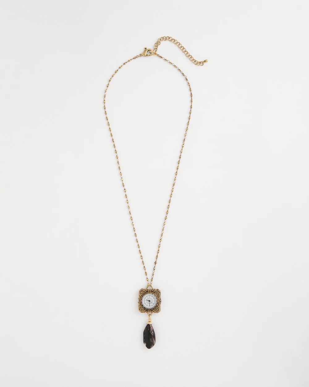 Chico's Jewelry Clock Pendant Necklace