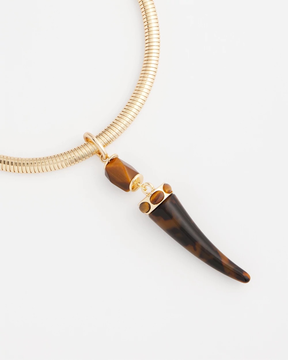 Chico's Jewelry Tortoise Pendant Collar Necklace