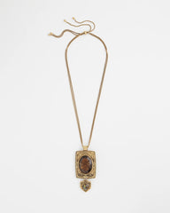 Chico's Jewelry Adjustable Medallion Gem Pendant