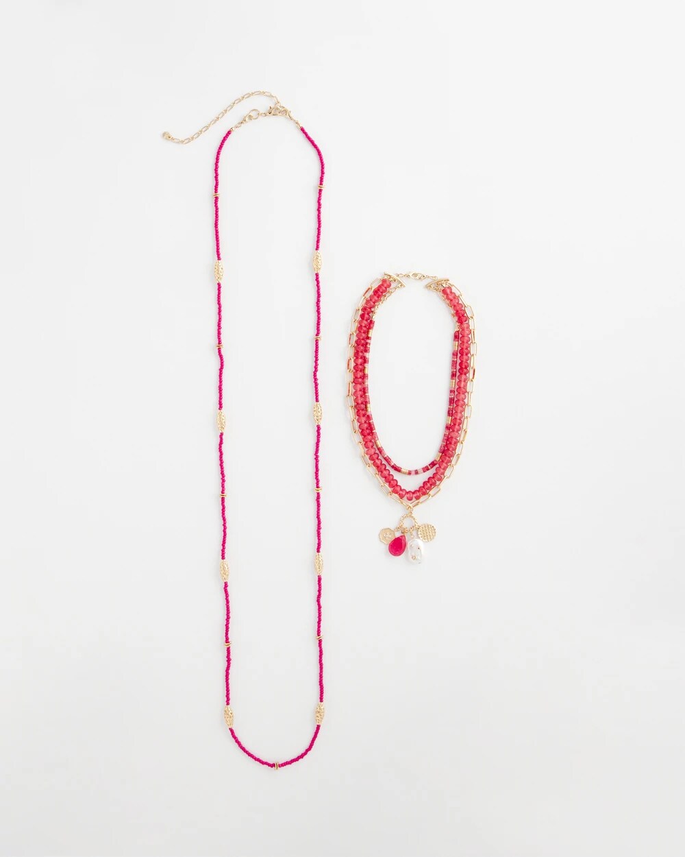 Chico's Jewelry Convertible Beaded Pendant Necklace