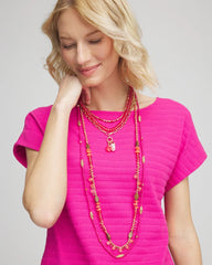 Chico's Jewelry Convertible Beaded Pendant Necklace