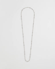 Chico's Jewelry Silvertone Long Beaded Necklace