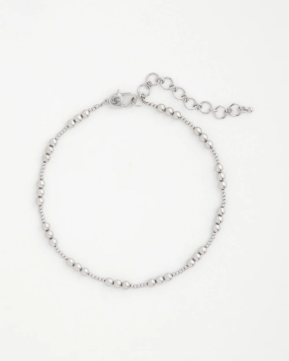 Chico's Jewelry Silvertone Beaded Necklace