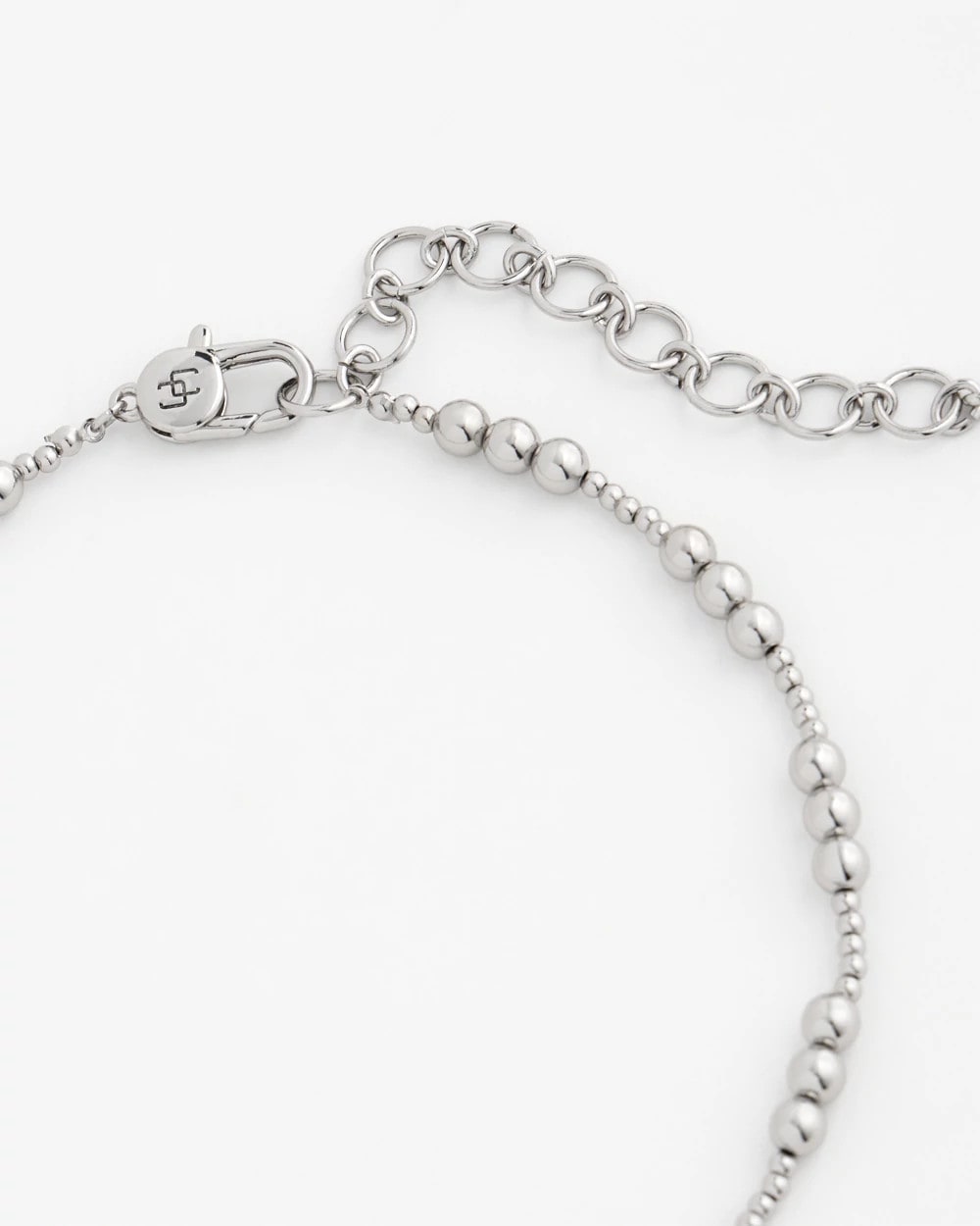 Chico's Jewelry Silvertone Beaded Necklace