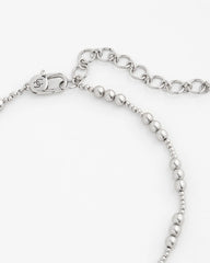 Chico's Jewelry Silvertone Beaded Necklace