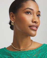 Chico's Jewelry Golden Beaded Necklace