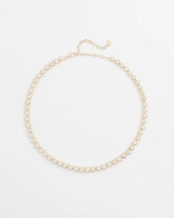 Chico's Jewelry Goldtone Tennis Necklace