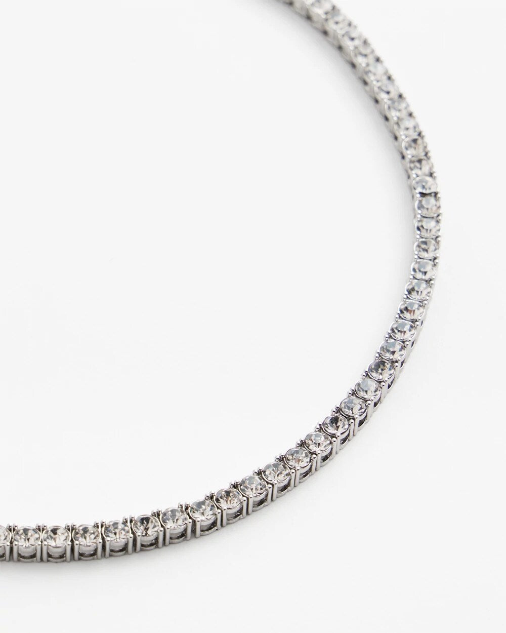 Chico's Jewelry Silver Tennis Necklace