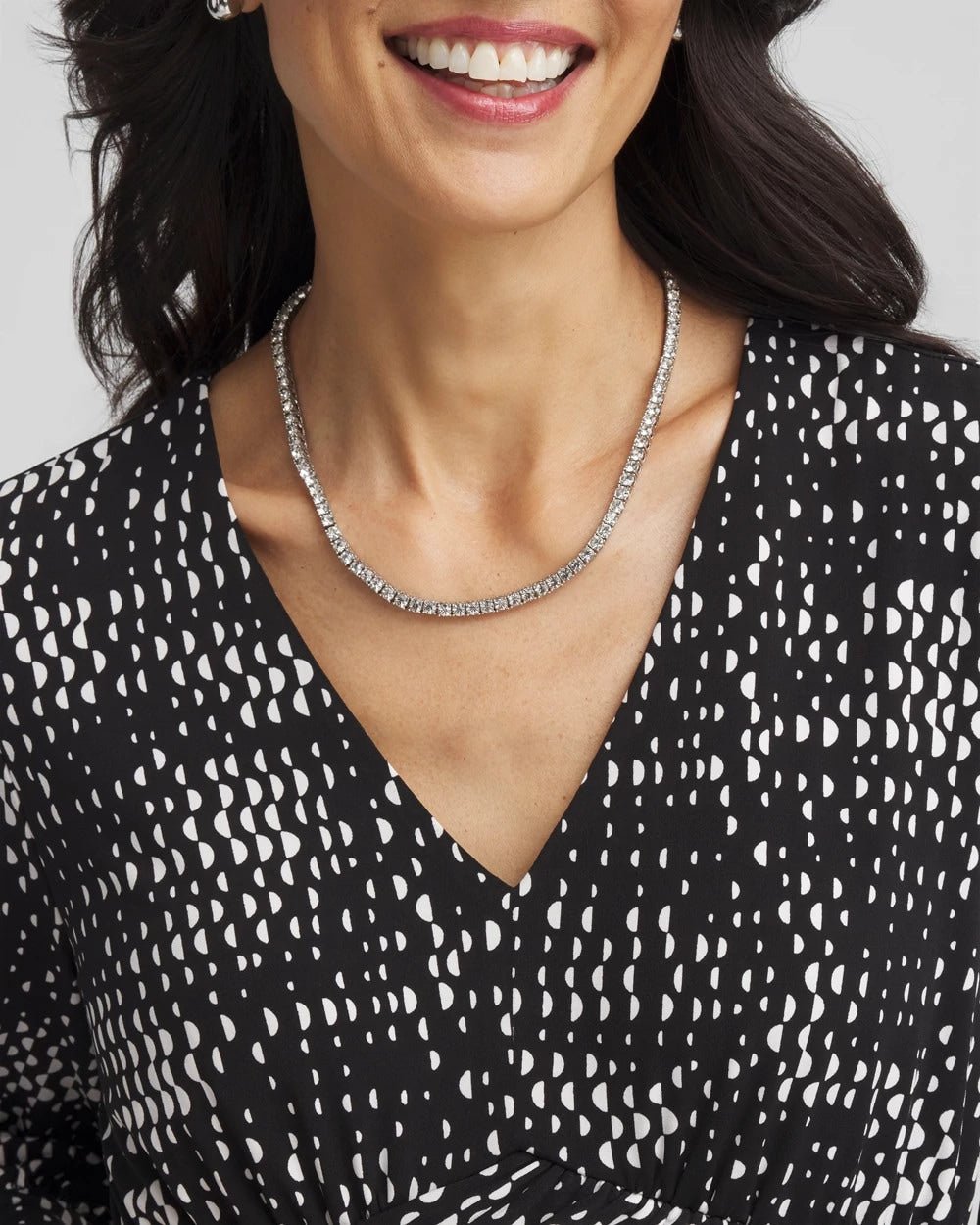 Chico's Jewelry Silver Tennis Necklace