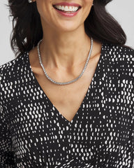 Chico's Jewelry Silver Tennis Necklace